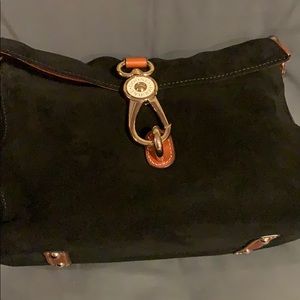 Dooney & Burke black suede purse